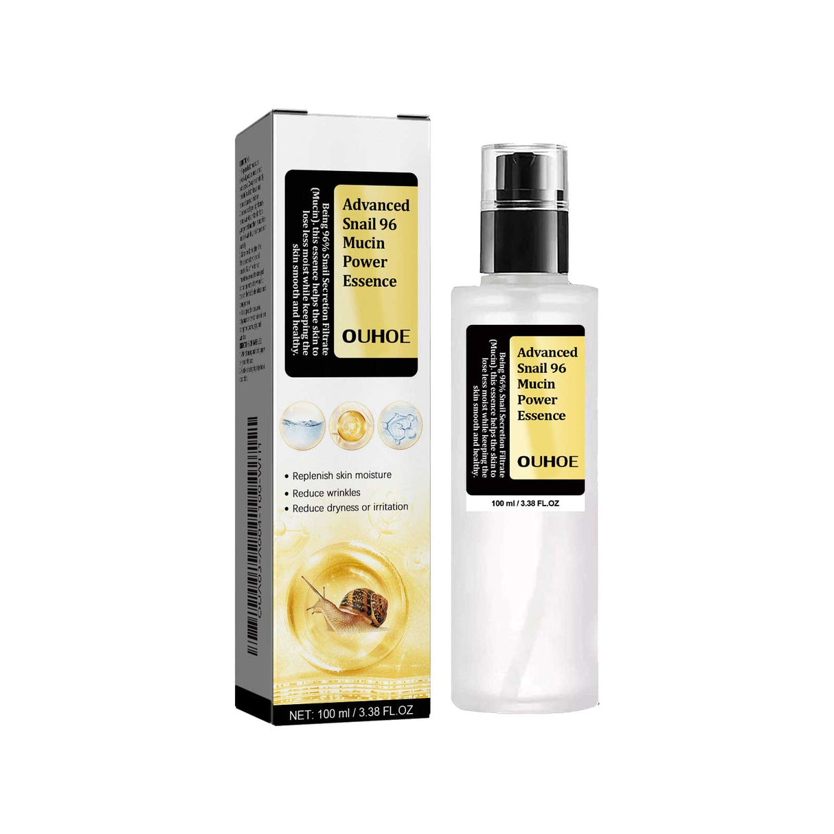Snail 96 Collagen Power Essence, Repair Skin Barrier Moisturizing And Fading Dark Spots Snail Essence - V.I.P Digital Presence