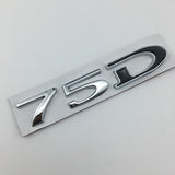 Suitable for Tesla MODEL3 S X Y 75D 85D 90D 100D displacement tail label metal car sticker - V.I.P Digital Presence