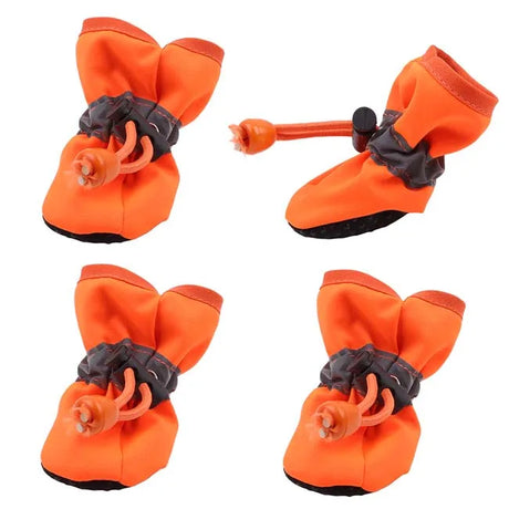 New 4pcs Pet Dog Shoes Anti-slip Rain Snow Boot Thick Warm For  Small Cats Dogs Puppy Dog Socks Booties - V.I.P Digital Presence
