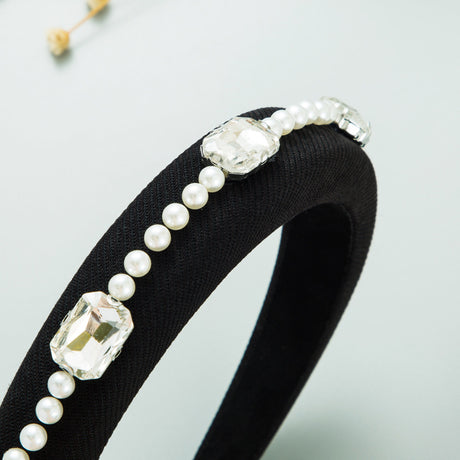 New Rhinestone Pearl Hair Adornment Femininity Light Luxury Net Red Hundred Band Head Accessories - V.I.P Digital Presence