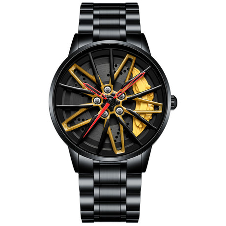 New Top Brand Luxury Mens Watches Stainless Steel Car Wheel Hub Quartz Watch For Men Military Sport Watch Relogio Masculino - V.I.P Digital Presence