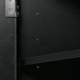 Black Triangle Bathroom Storage Cabinet with Adjustable Shelves, Freestanding Floor Cabinet for Home Kitchen - V.I.P Digital Presence