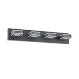 LED Modern Black Vanity Lights, 4-Lights Acrylic Matte Black Bathroom Vanity Lights Over Mirror - V.I.P Digital Presence