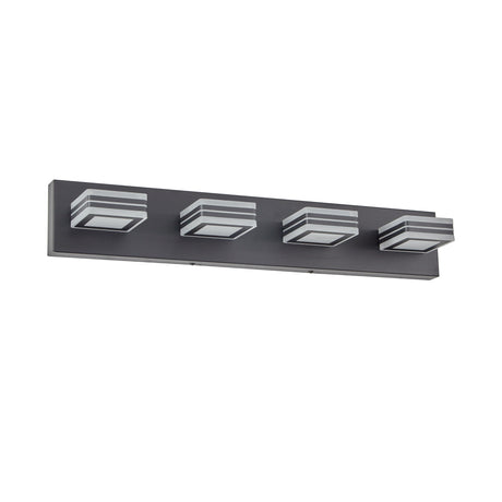 LED Modern Black Vanity Lights, 4-Lights Acrylic Matte Black Bathroom Vanity Lights Over Mirror - V.I.P Digital Presence