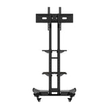 FANCO Universal Rotating TV Stand, suitable for 32-80 inch TVs, adjustable tilt height, maximum VESA 600x400mm (black) - V.I.P Digital Presence