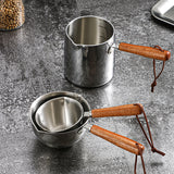 Stainless steel oil splashing small pot, three-layer steel mesh red hot oil small pot, mini milk pot, oil pouring, oil tapping, oil pouring special artifact - V.I.P Digital Presence