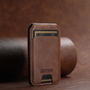 Suitable for Apple 15ProMax Android universal mobile phone magnetic card holder MagSafe magnetic ring PU leather - V.I.P Digital Presence