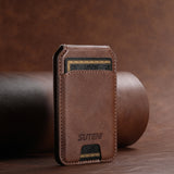 Suitable for Apple 15ProMax Android universal mobile phone magnetic card holder MagSafe magnetic ring PU leather - V.I.P Digital Presence