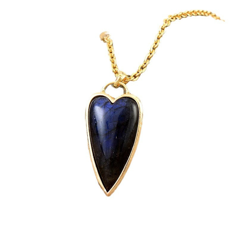 Copper Labradorite Heart Shape Necklace - V.I.P Digital Presence