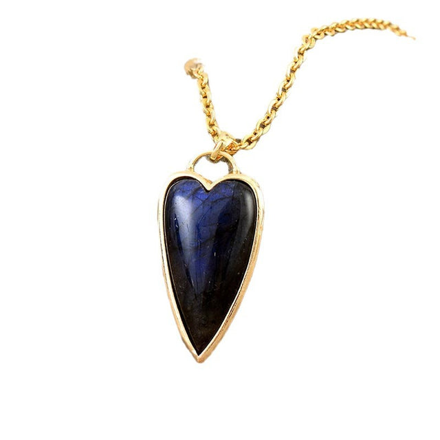 Copper Labradorite Heart Shape Necklace - V.I.P Digital Presence
