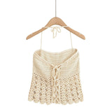 Fashionable and Sexy Hollow-out Short Crochet Strapless Top for Women - V.I.P Digital Presence