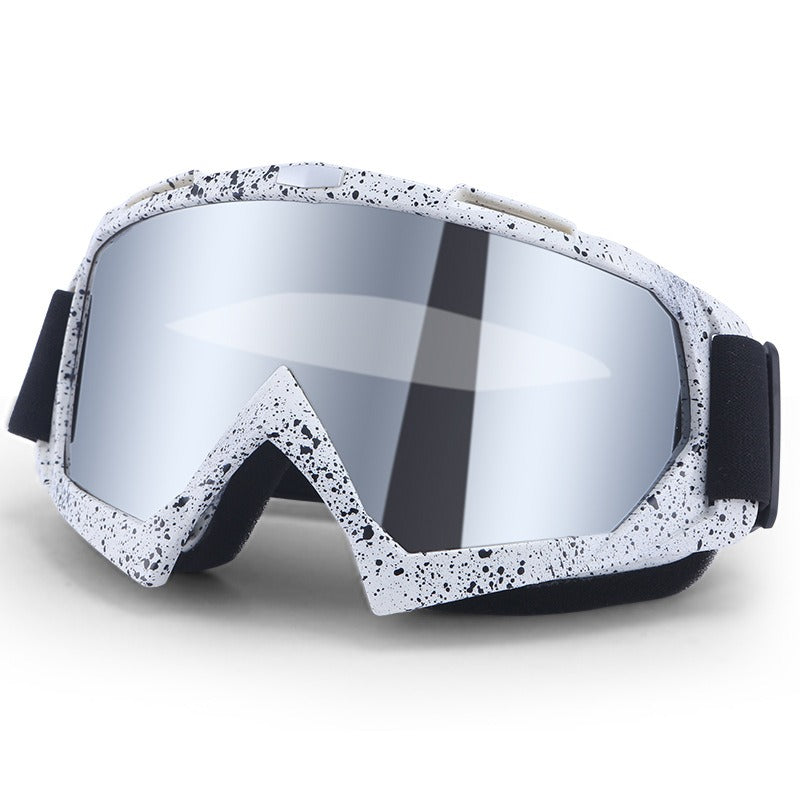 Gafas de motociclista para exteriores, mascarilla facial, para montar a caballo al aire libre, resistentes al viento, al polvo, para esquí de fondo y casco.