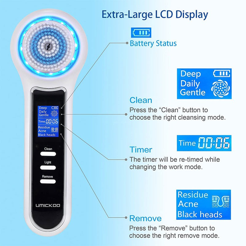 3 In 1 Electric Facial Cleaner Sonic Vibration Facial Brush Machine Waterproof Facial Cleansing Brush - V.I.P Digital Presence