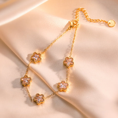 Zircon titanium steel bracelet for women niche exquisite versatile and colorfast jewelry - V.I.P Digital Presence