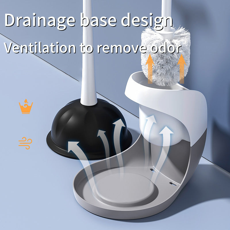 Toilet Brush, Toilet Toilet Brush, Leather Strap With Base, Household Cleaning Brush, Toilet Set - V.I.P Digital Presence
