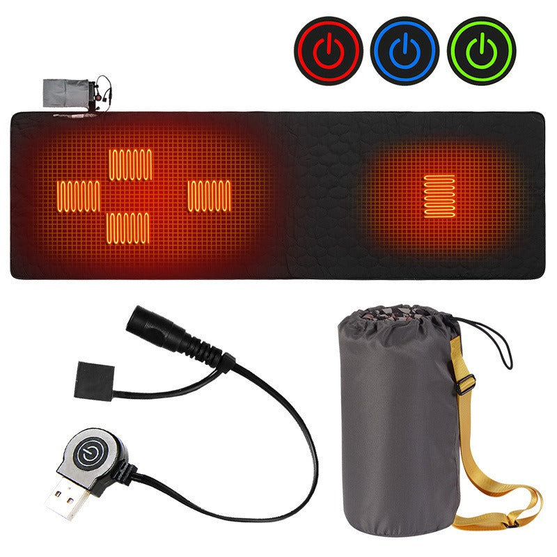 Nueva colchoneta térmica portátil de invierno con carga inteligente para acampar al aire libre