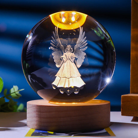 Starry Sky 3D Micro Landscape Crystal Ball Home Desktop Creative Interior Carving White Crystal Ball Ornament Craft Gift product - V.I.P Digital Presence