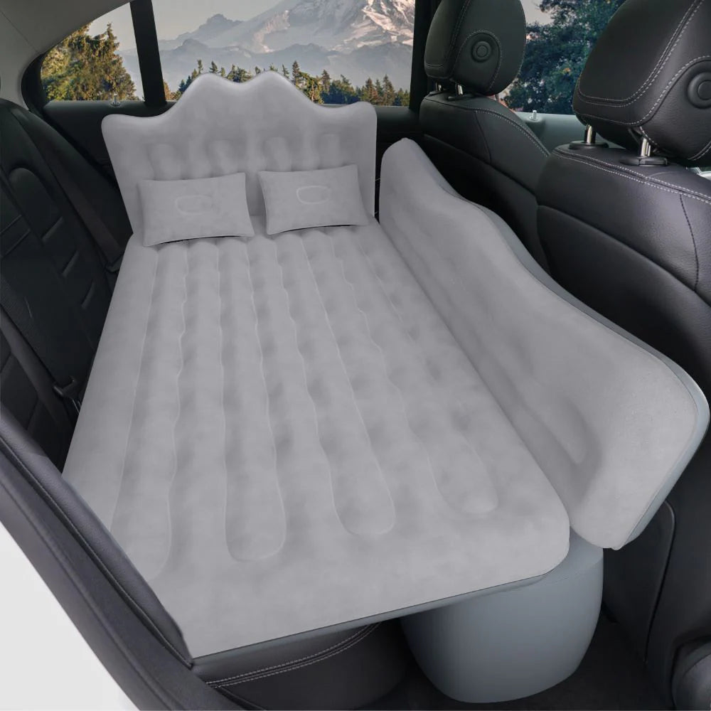 Umbrauto 29.53in/75cm Wide Car Air Mattress – Inflatable SUV, Truck & Van Back Seat Camping Bed with Pump & Pillows, Gray - V.I.P Digital Presence