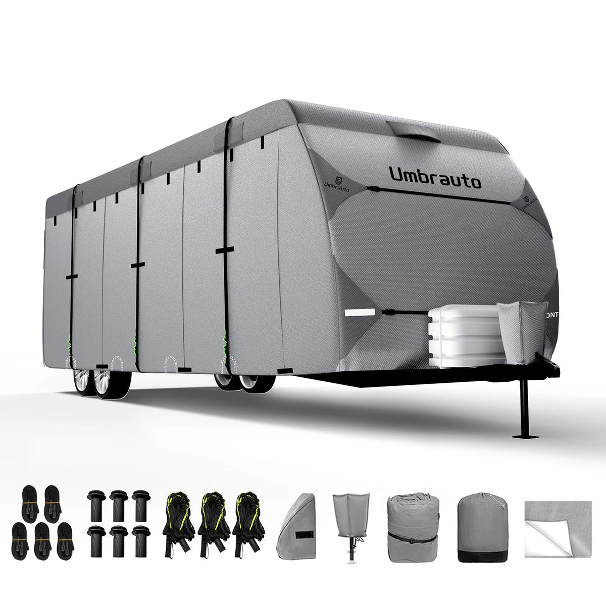 Umbrauto RV Cover,7 Layers Travel Trailer Cover, Waterproof Camper Cover,Grey - V.I.P Digital Presence