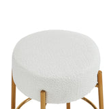 24 inch high circular bar stool, set of two - modern cushioned dining stool - including sturdy hardware support legs - V.I.P Digital Presence