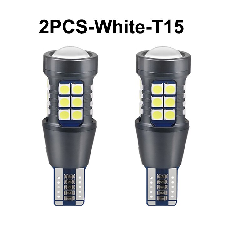 NLpearl 2x Signal Lamp W16W LED T15 921 912 Bulb Super Bright 3030 27SMD T15 Led Canbus Auto Backup Reserve Lights Tail Lamp 12V - V.I.P Digital Presence