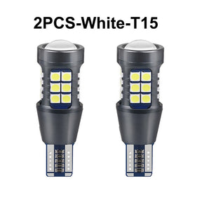 NLpearl 2x Signal Lamp W16W LED T15 921 912 Bulb Super Bright 3030 27SMD T15 Led Canbus Auto Backup Reserve Lights Tail Lamp 12V - V.I.P Digital Presence