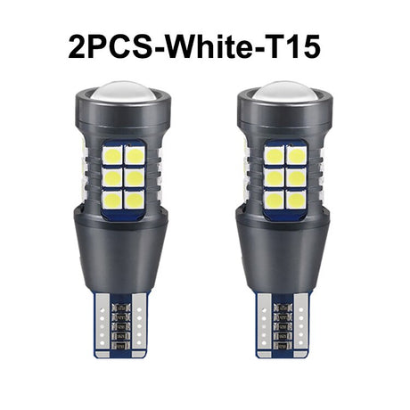 NLpearl 2x Signal Lamp W16W LED T15 921 912 Bulb Super Bright 3030 27SMD T15 Led Canbus Auto Backup Reserve Lights Tail Lamp 12V - V.I.P Digital Presence