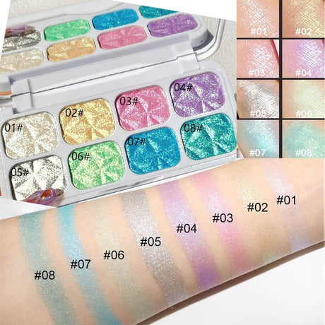Macaron Chameleon 8 colors Eye Shadow Plate Eyes Makeup High Pigmented Matte Shimmer   Eyeshadow - V.I.P Digital Presence