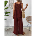Fashionable Solid Color Back Hollow Lace Set - V.I.P Digital Presence