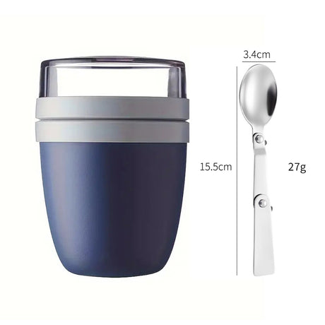 Portable Yogurt Cereal Cups with Lids. Ideal for Overnight Oats, DIY Salads & Parfaits. Great for Breakfast or Lunch - V.I.P Digital Presence