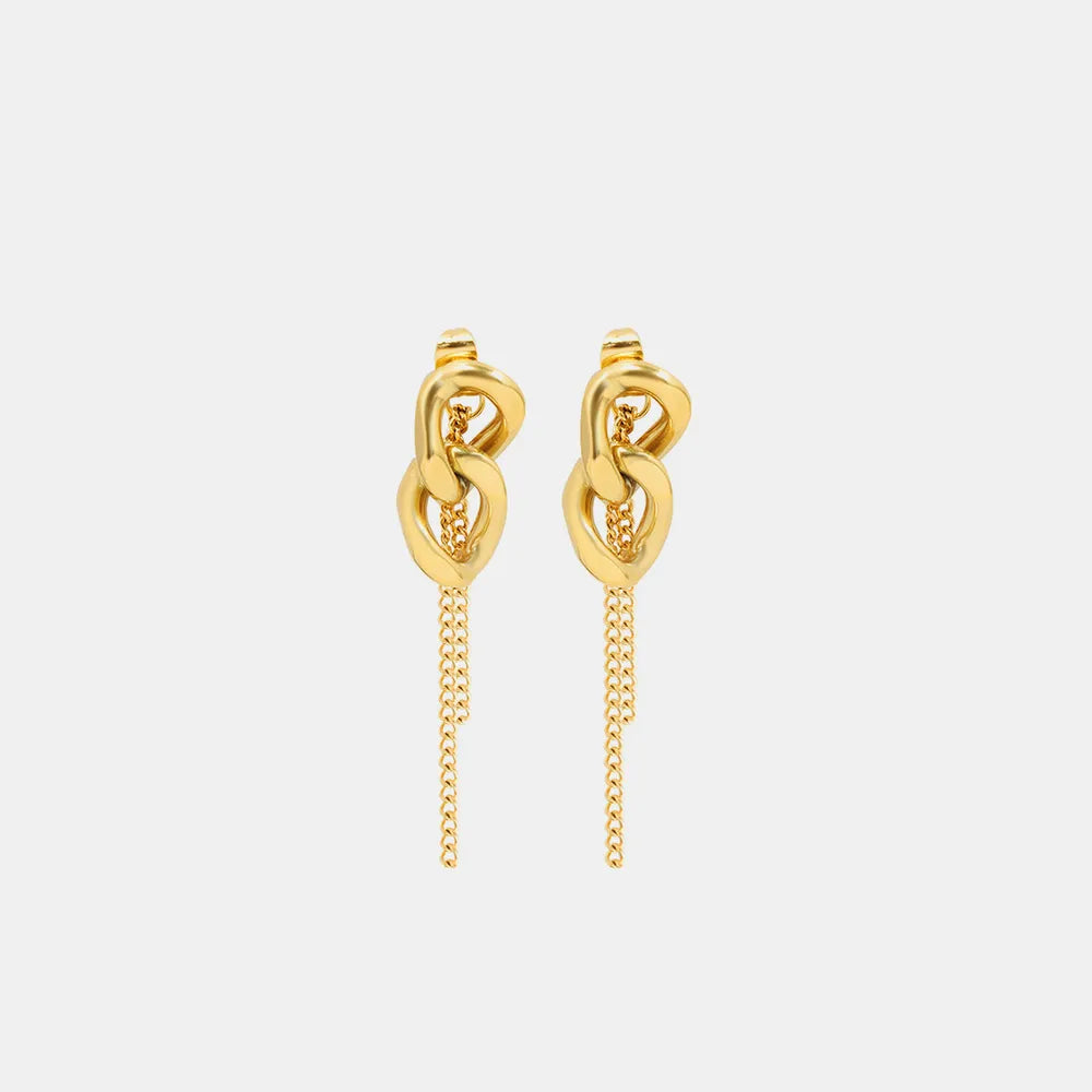 Titanium Steel Chain Shape Earrings - V.I.P Digital Presence