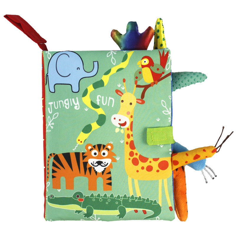 Juguetes para bebés, libros de tela tridimensionales que no se pueden romper, lavables, libros de papel con sonido para la iluminación infantil.