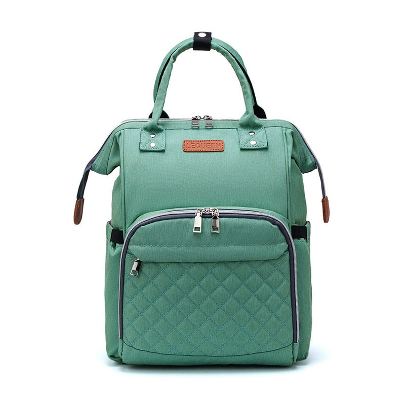 Lequeen Brand Diaper Bag Large Capacity USB Mummy Bag Travel Backpack Designer Nursing Bag for Baby Care - V.I.P Digital Presence