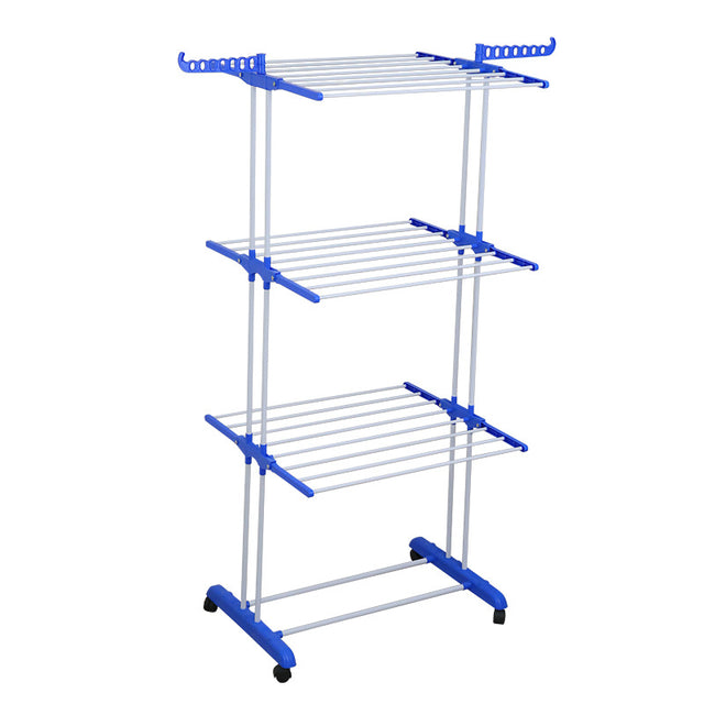 Folding Clothes Rack with Drying and Storage Functions for Bedroom, Ideal for Hanging Coats and Garments - V.I.P Digital Presence