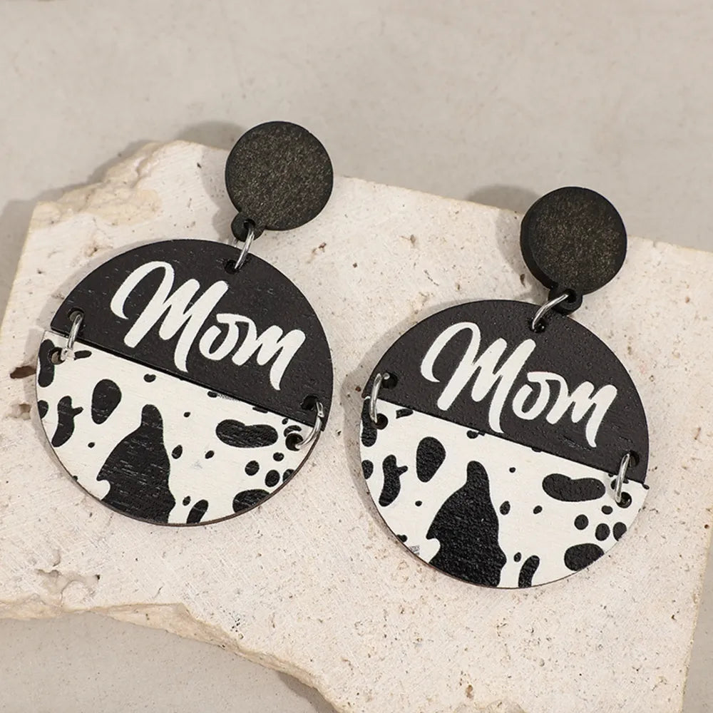 Alloy Wooden Dangle Earrings - V.I.P Digital Presence