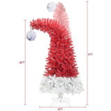 6FT hinge fir artificial fir curved top Christmas tree, bendable, 1250 lush branch hints, 300 LED Christmas lights - V.I.P Digital Presence