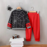 Spider Baseball Collar Top and Pants Set - V.I.P Digital Presence