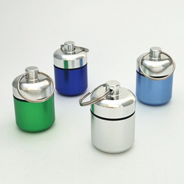 Aluminum alloy sealing ring keychain, aluminum can, short and chubby aluminum alloy metal can, coin earplugs, storage metal bott - V.I.P Digital Presence
