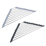 Roller blind folding triangular sink storage rack drain rack bowl and chopsticks rack sponge water filter rack - V.I.P Digital Presence