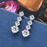 4 Carat Moissanite 925 Sterling Silver Earrings - V.I.P Digital Presence