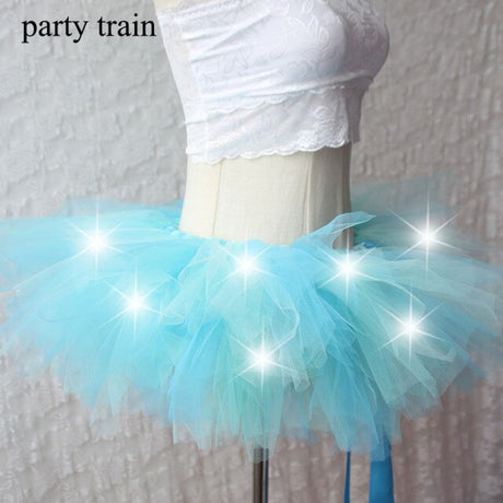 Arrival Women Tulle Tutu Skirt Sexy Mini Fancy Adult Petticoat Fluffy Yarn Ballet Dance Halloween Led Light Up - V.I.P Digital Presence