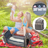 Mochila para bebés convertible, ligera y multiusos, para mamás y papás, ideal para guardar pañales de viaje y cunas. 