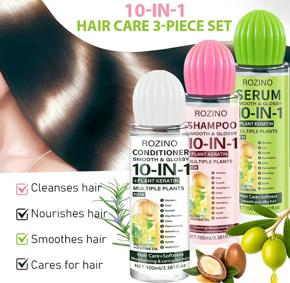 LuxeLocks Hair Care Trio Set