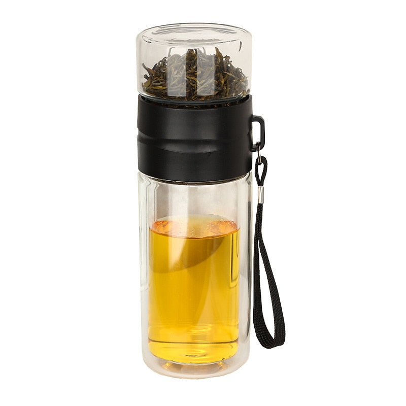 JOUDOO Tea Infuser Filter Double Wall Glass Sport Water Tumbler Portable High-temperature Transparent Water Cup Office Cup 35 - V.I.P Digital Presence