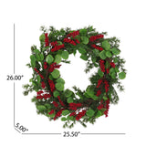 25.5" LEAVES/BERRY WREATH - V.I.P Digital Presence