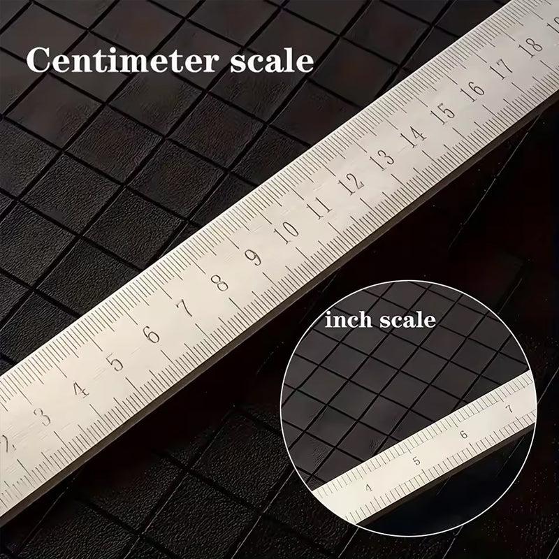 20 - Inch Dual - Scale Stainless Steel Ruler, thickened quenched steel, with random lanyard, great for drawing & measuring. - V.I.P Digital Presence