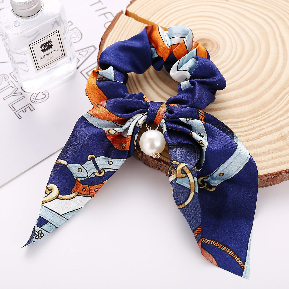 New Pearl Pendant Large Intestine Ring Hair Loop Women's Bundle Hair Knot Big Bow Knot Hair Rope - V.I.P Digital Presence