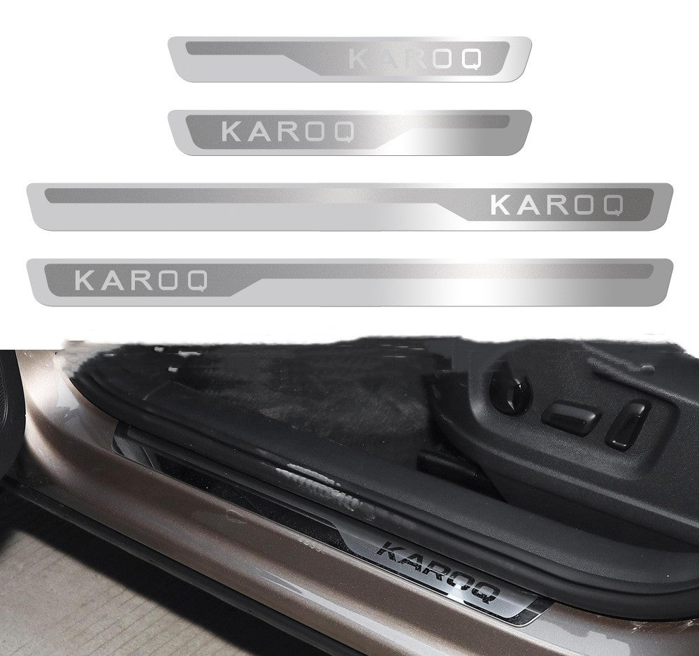 Stainless steel ultra-thin mirror faced welcome pedal ultrasonic threshold strip - V.I.P Digital Presence
