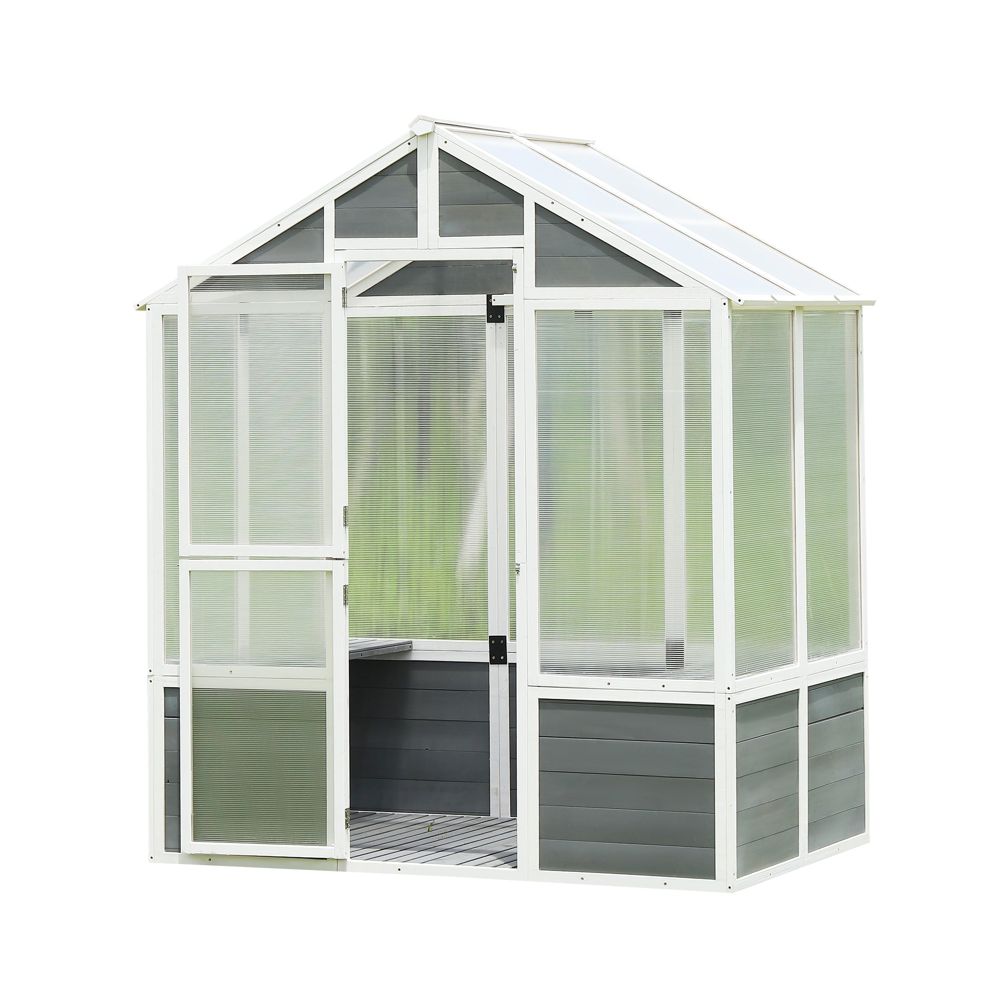 76''x48''x86'' Polycarbonate Greenhouse, Walk-in Outdoor Plant