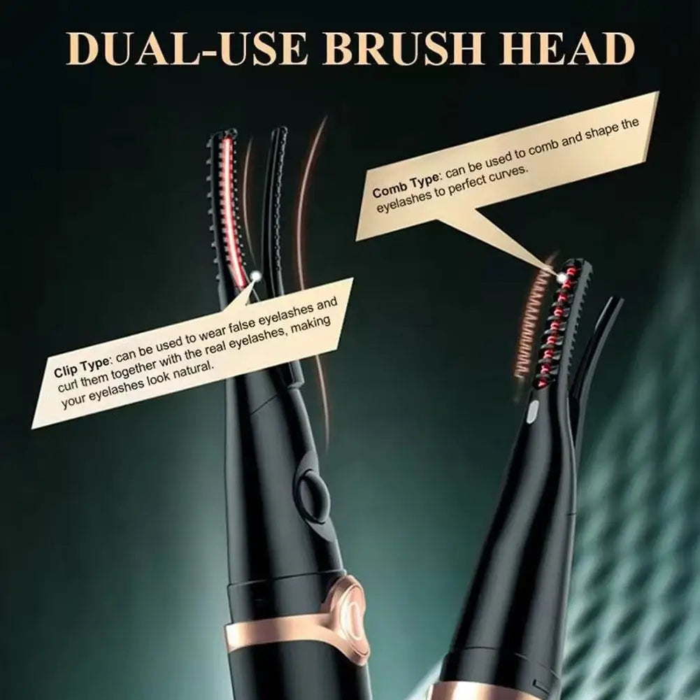 Rechargeable Mini Clip-Type USB Electric Heated Eyelash Temperature Modes Curler Makeup Hours Lasting 3 Long Tool Eye Women M1T2 - V.I.P Digital Presence